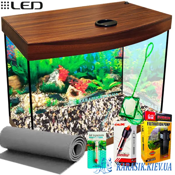 Аквариумный Комплект LED SMOB-40 - 40*25*44 Орех