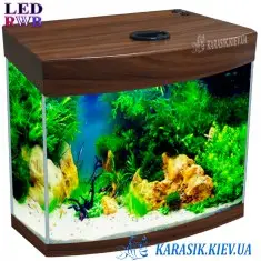 Аквариум LED RWB O-18 л. Орех Овал 30*20*34