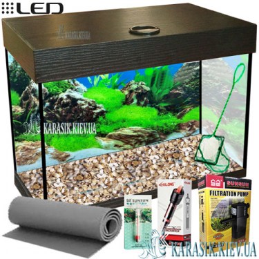 Аквариумный Комплект LED SMAB-40 - 40*25*44 Черный