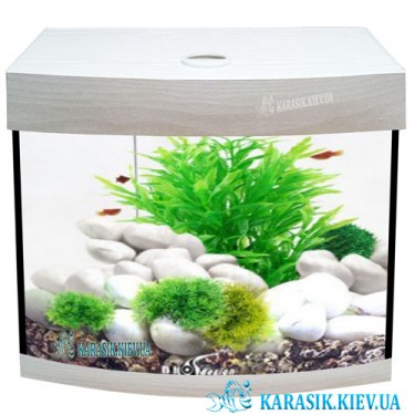 Аквариум O-25 LED  Крышкой Овал Белый