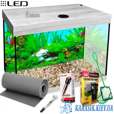 Акварумный Комплект А-45 LED Дуб Серый