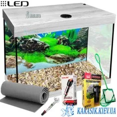 Аквариумный Комплект LED А-65 - 50*30*49 Дуб Серый