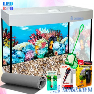 Аквариумный Набор AQUALED RGB  Белый  - Аквариумный Комплект