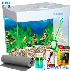 Акваріумний Комплект LED RWB O-18 л. Білий 30*20*34