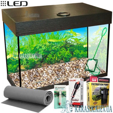 Аквариумный Комплект LED SMAB-25 - 40*25*29 Черный