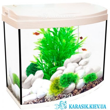 Аквариум с Крышкой О-15 LED овал 35*17*32 (Белый) Karasik Kiev