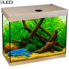 Аквариум A-25 с Крышкой LED прямой 40*25*30 (Дуб Санта)