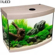 Аквариум O-40 с Крышкой LED Овал 40*25*44 (Дуб Санта)