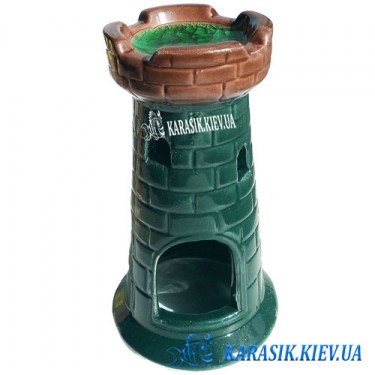 Аквариумная Керамика - Башня зеленая  | Декор для Аквариума