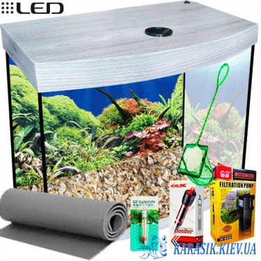 Акваріумний Комплект LED Дуб Сірий