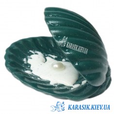 Морская раковина с жемчугом Зеленая
