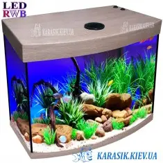 Аквариум LED RWB 35 л. Дуб Санта Овал 40*25*39