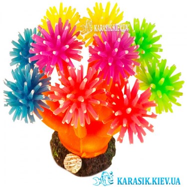 Коралл для Аквариума Силиконовый  GR-390 Радуга