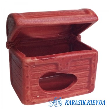 Сундук Красный для аквариума