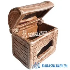 Декор для Акваріума Скриня Коричнева