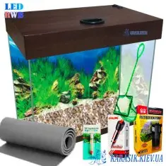Аквариумный Комплект LED RWB A-18 л. Венге 30*20*34