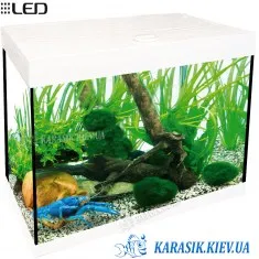 Аквариум A-60 LED Крышкой Прямой 50*30*44 Белый