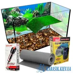 Аквариумный Комплект для Черепахи D-04. 60*30*35