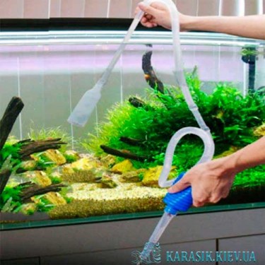 Грунтоочиститель HJS-300 | Сифон для Чистки Аквариумного Грунта