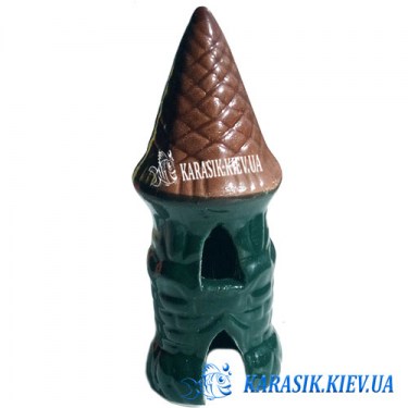 Декор для Аквариума Башня Зеленая 